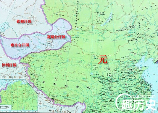 元朝地图--中国古代元朝地图