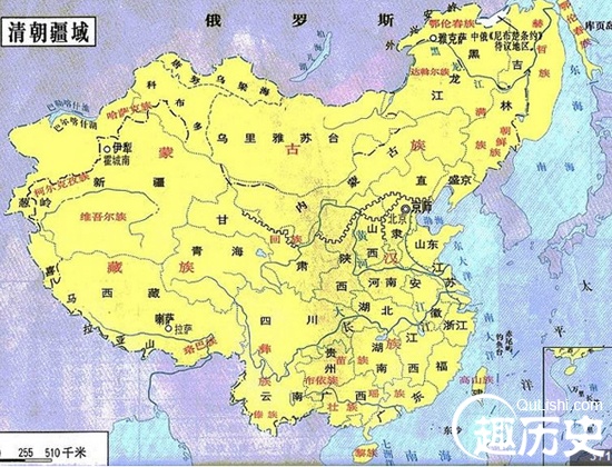 清朝地图--中国古代清朝地图