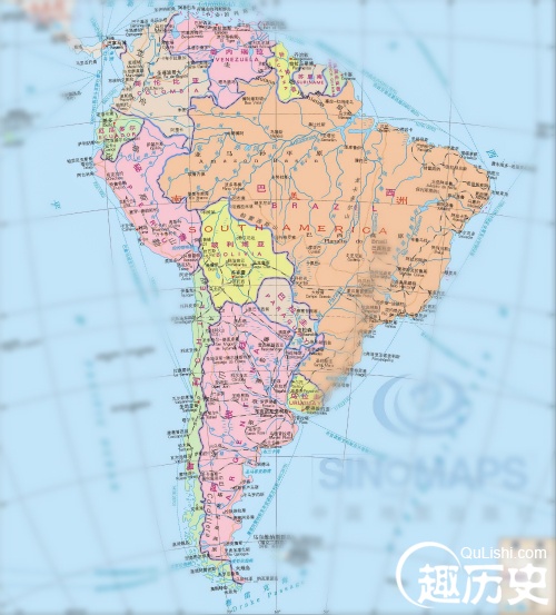 南美——世界史南美地图图片