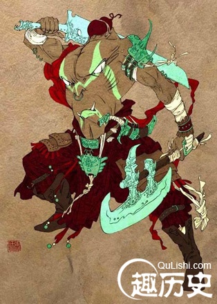 神话故事无头巨人刑天图片