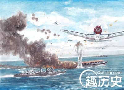 珊瑚海海战战斗经过:美军列克星敦号航母沉没