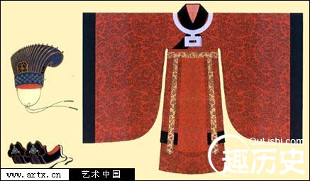 宋朝服饰:宋代皇帝朝服图片