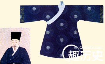 明朝服饰:明代男子大襟袍